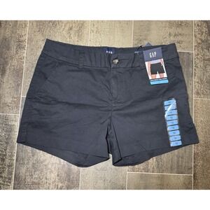 Gap Women's Girlfriend Twill Shorts, Cotton Blend, Black, Size 10 NWT